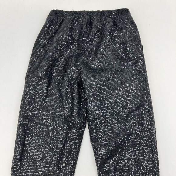 Serra Women’s Sequined Dress Pants Jogger Elastic Waist Black Size Small - Picture 5 of 7